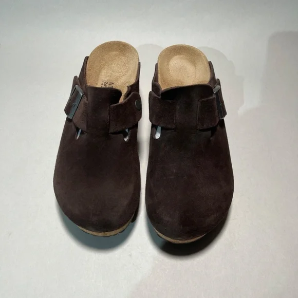 Papillio by Birkenstock Fanny color Roast Suede Clogs Womans 41 US 10M - Picture 3 of 16